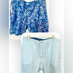 Robert Graham Yates Men’s 38 Reversible Designer Chino Shorts Skulls Floral